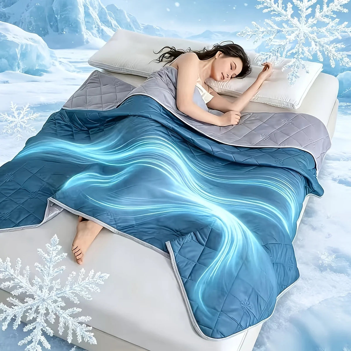 Cooling Blanket | Lightweight & Machine Washable | Geometric Pattern