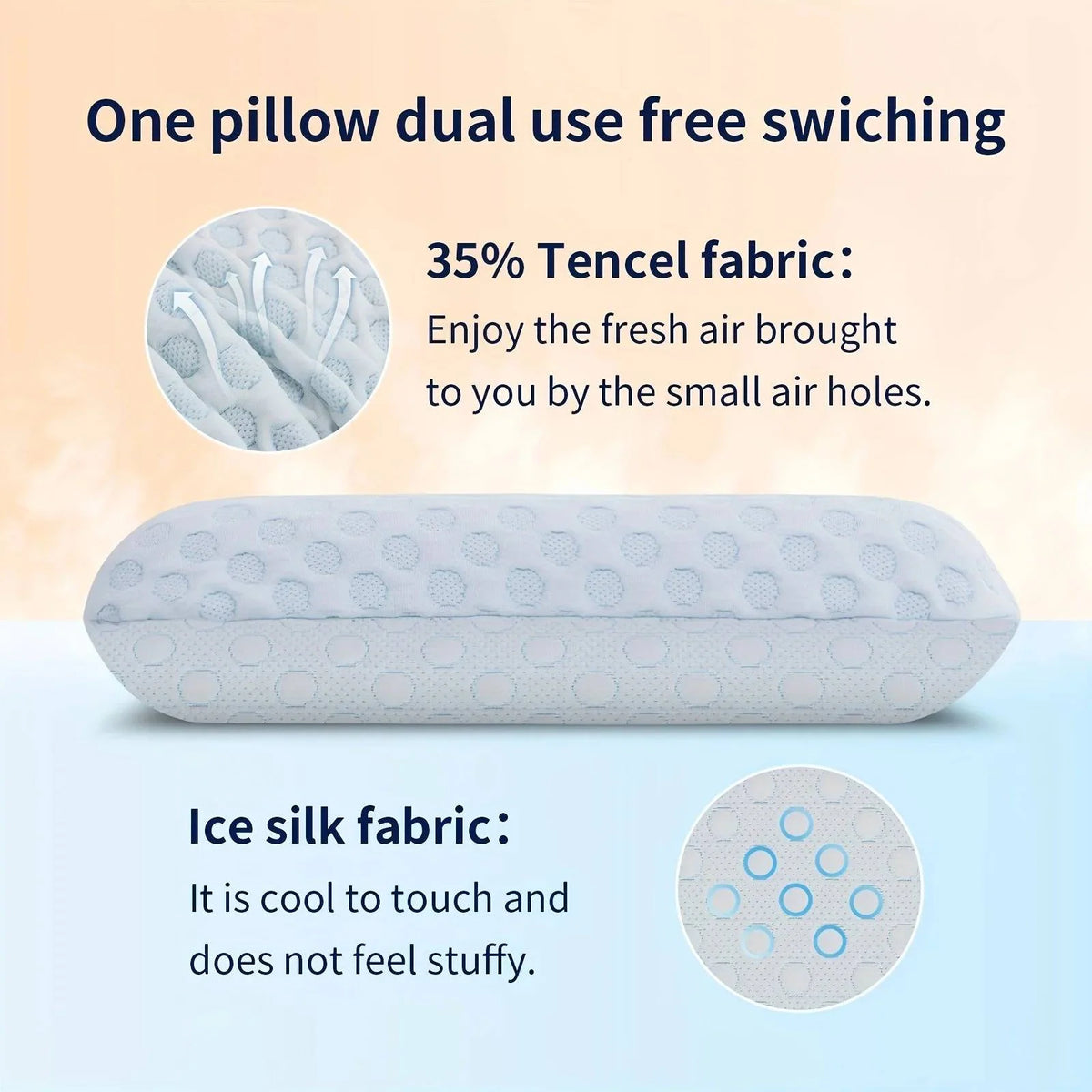 Cooling Pillow | Gel Memory Foam & Ergonomic Cervical Support