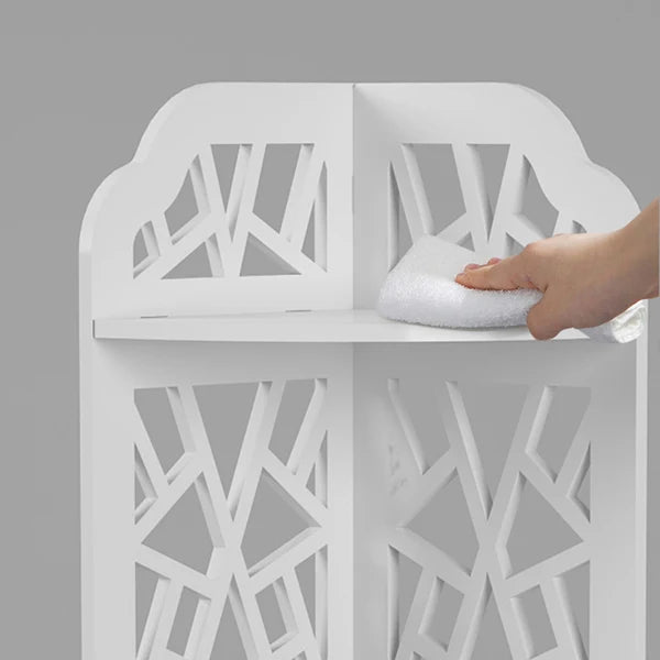 Corner Bathroom Shelf | Waterproof PVC & Space-Saving | 3-Tier