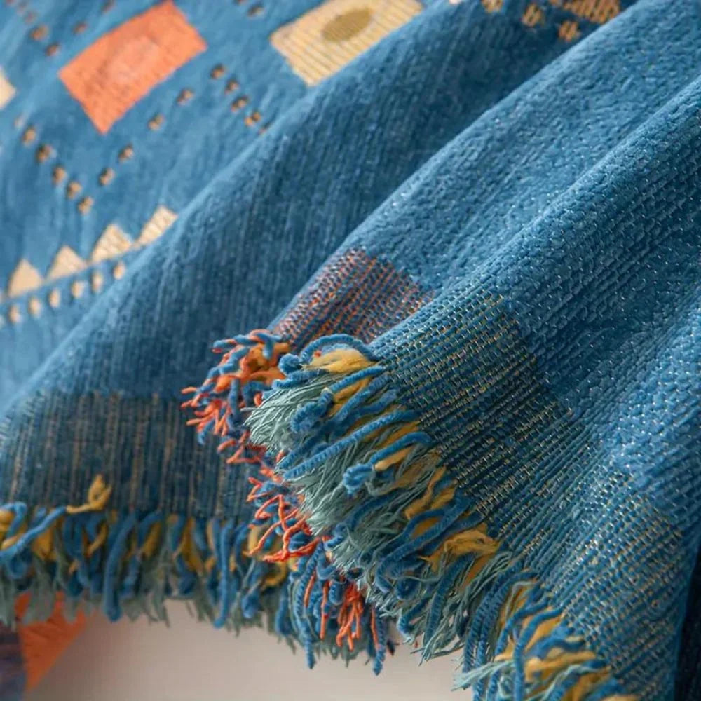 Couch Cover | Boho Tassel Microfiber Chenille & Non-Slip