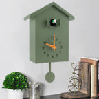 Cuckoo Clock | Swinging Pendulum & Bird | Engraved Dial