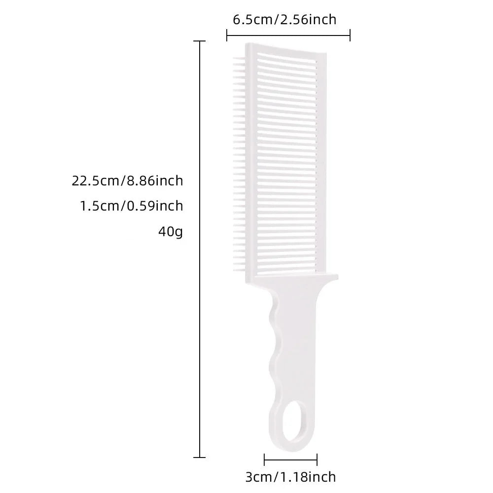Curved Fade Comb | Heat-Resistant & Antistatic Ergonomic Teeth | With Bonus White Comb