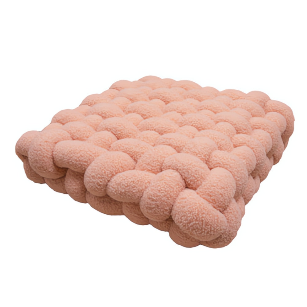 Cushion | Knotted Boucle Weave | Plush Velvet & Cotton Fill