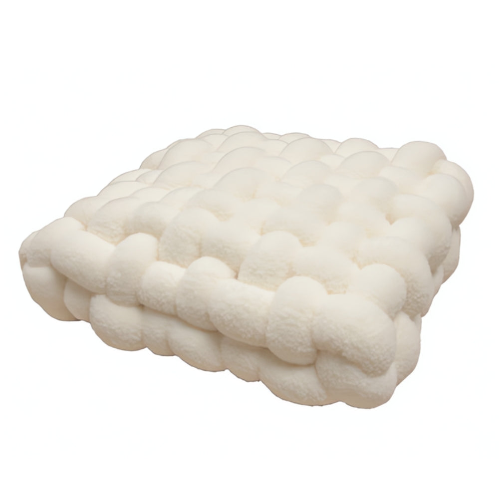Cushion | Knotted Boucle Weave | Plush Velvet & Cotton Fill