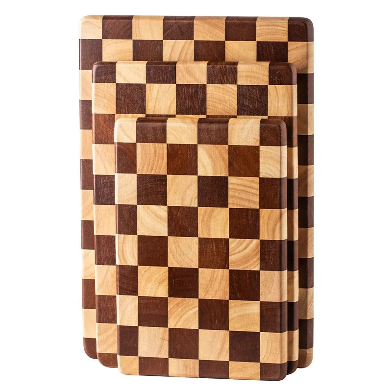 Cutting Board | Solid Wood Checkerboard Design