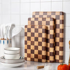 Cutting Board | Solid Wood Checkerboard Design