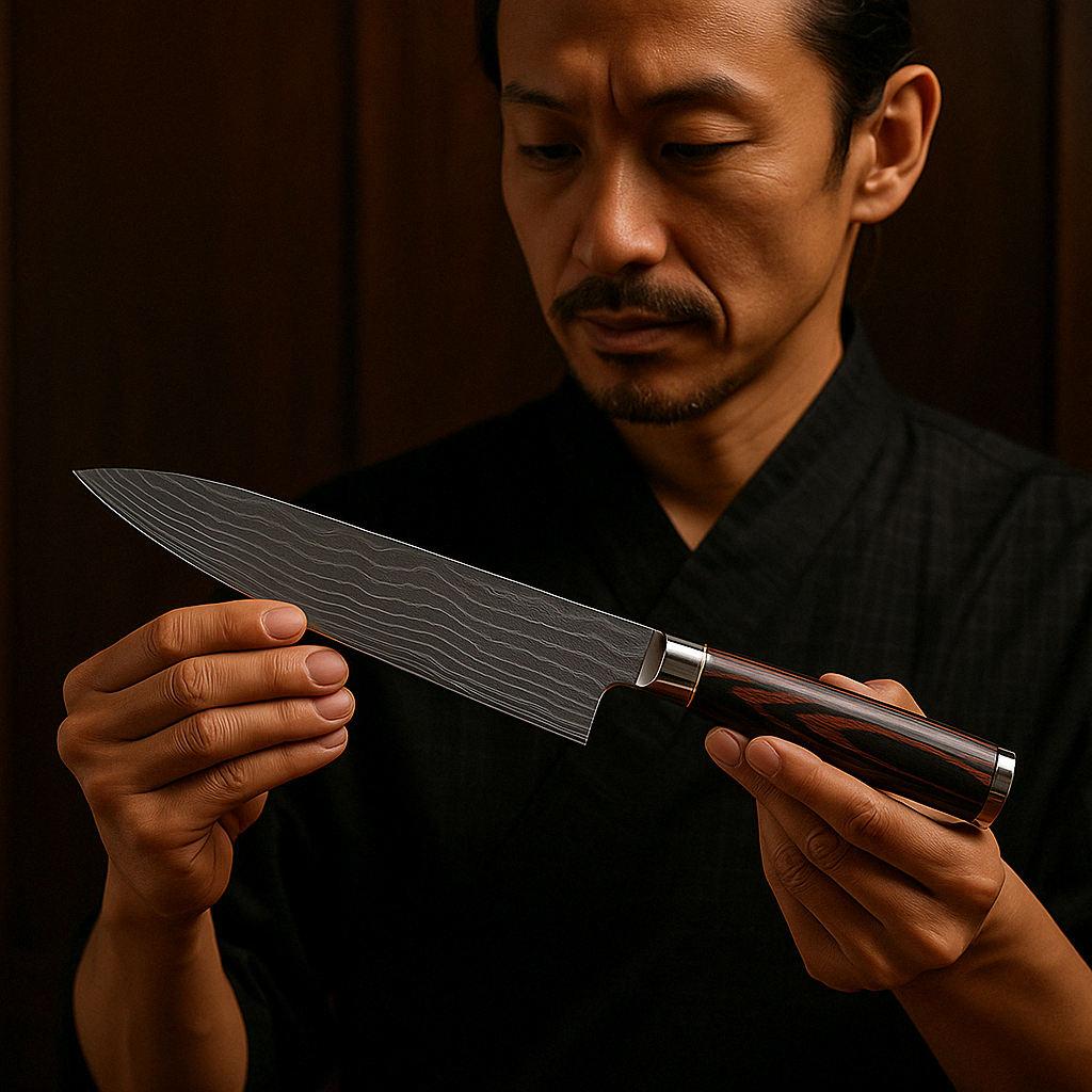 Chef Knife | Layered Damascus Steel | Resin Handle