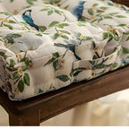 Chair Cushion | Bird & Leaf Print | Carry Strap