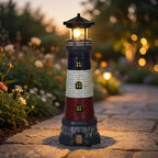 Decorative Lighthouse | Solar-Powered & Rotating Beacon