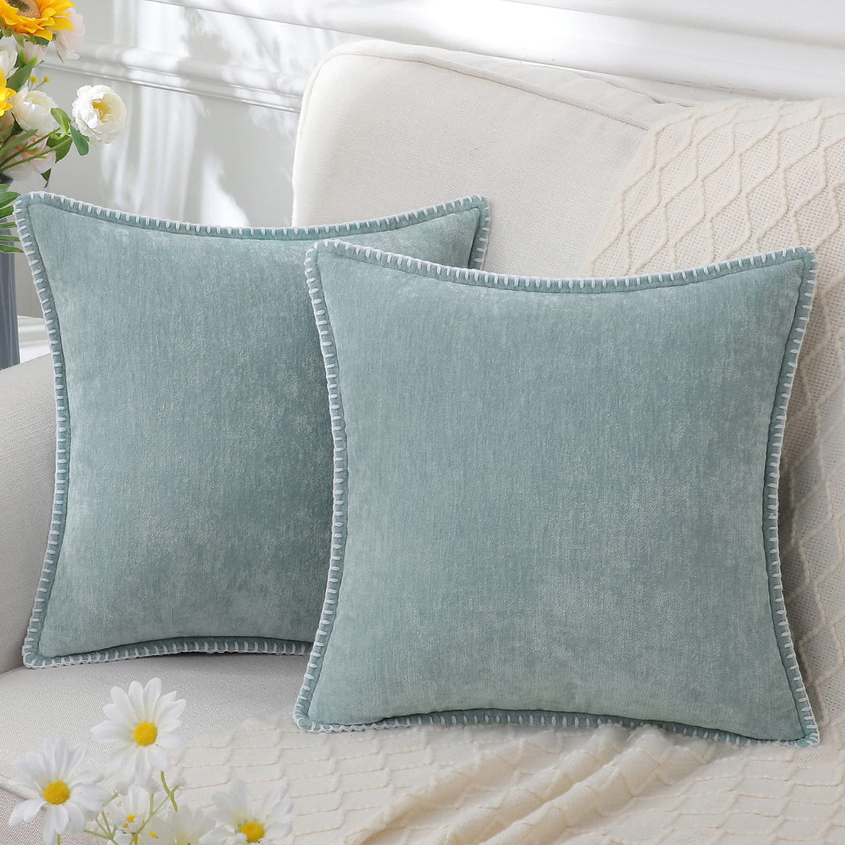 Decorative Pillow | Soft Chenille & Machine Washable | Multiple Sizes
