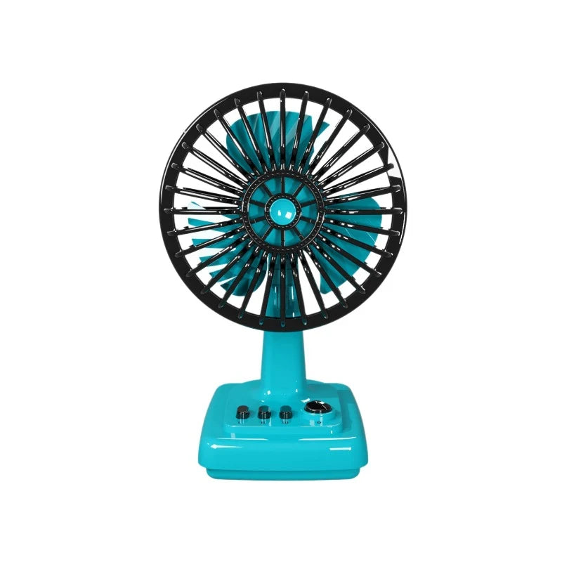Desk Fan | Retro Design & Adjustable Speeds | Compact