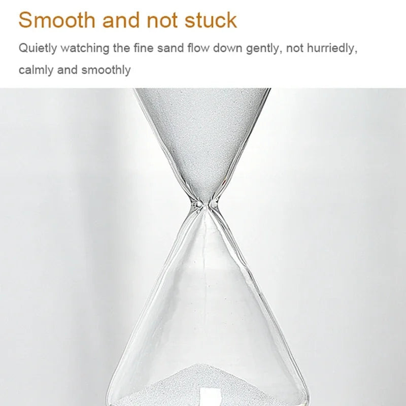 Desk Hourglass | Borosilicate Glass & Beechwood Base | 30/15 Min Timer