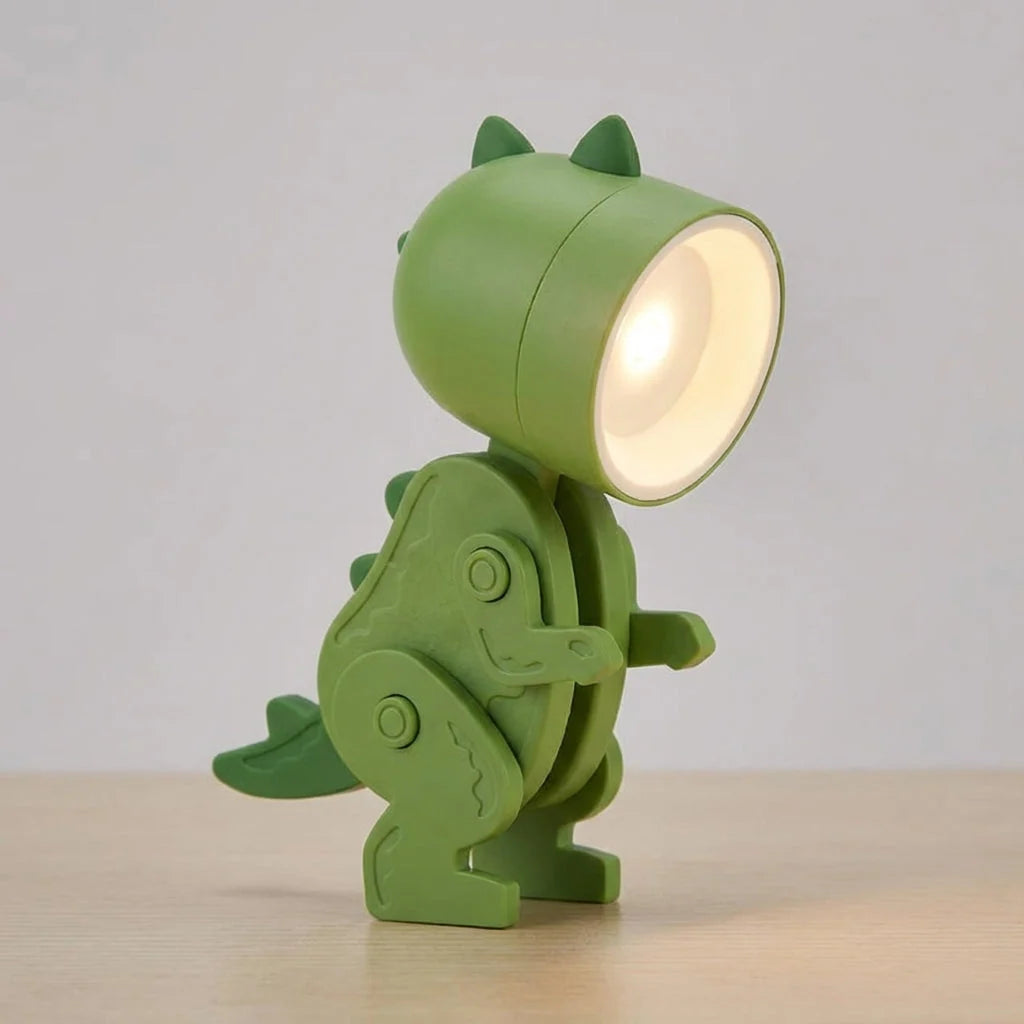 Desk Lamp | Dinosaur Character Foldable & Clip-On | Battery/USB
