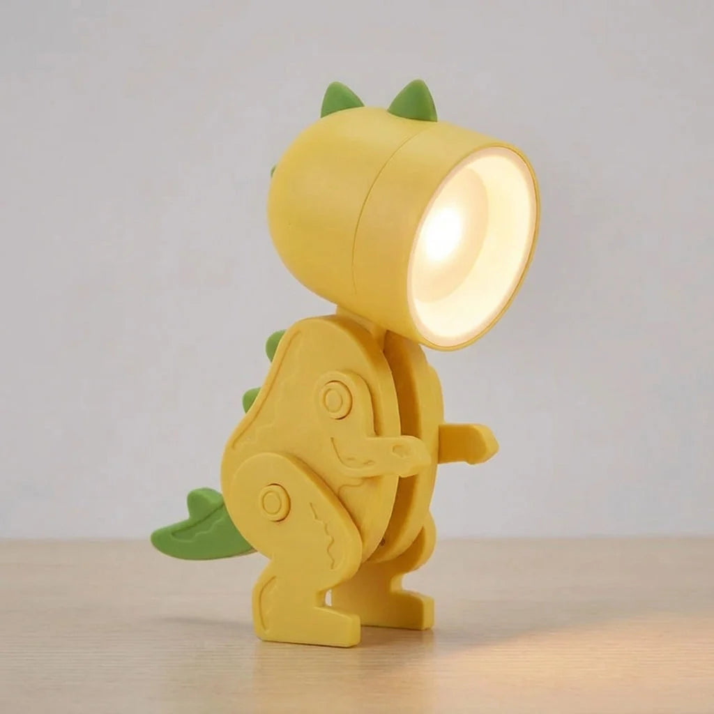 Desk Lamp | Dinosaur Character Foldable & Clip-On | Battery/USB