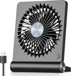 Desktop Fan | Compact Cylindrical Housing & Curved Blades | USB Powered