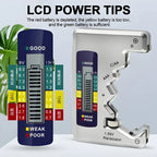 Digital Battery Tester | LCD Voltage & Capacity Display