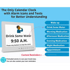 Digital Clock | 10-Inch Display & 19 Reminders | Wireless Remote
