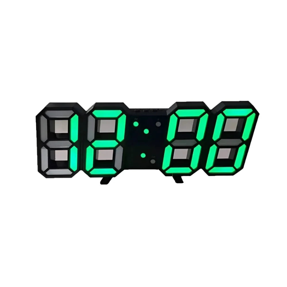 Digital Wall Clock | 3D LED Display & Auto-Dimming | USB Powered
