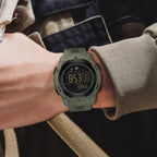 Digital Watch | Waterproof Pedometer & Rubber Strap | 45mm Dial