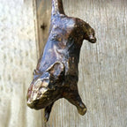 Door Knocker | Oxidized Brown Resin Cat & Mouse Design