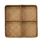 Drawer Organizer | Woven Seagrass & Internal Wire Frame | 4 Compartments
