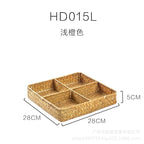 Drawer Organizer | Woven Seagrass & Internal Wire Frame | 4 Compartments