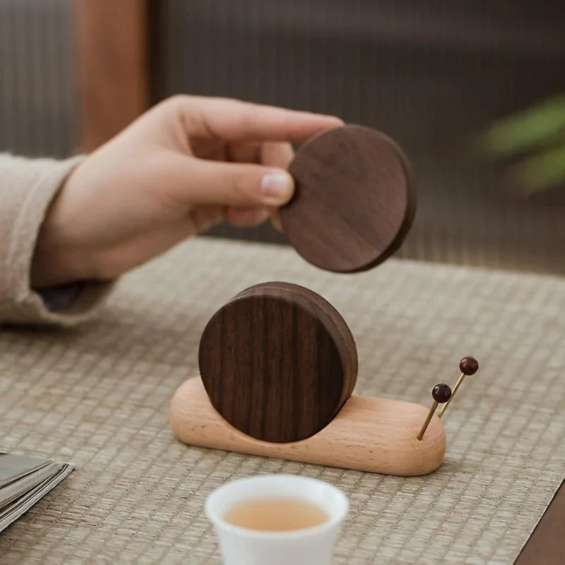 Drink Coasters | Natural Walnut & Stackable