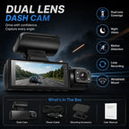 Dual Lens Dash Cam | Night Vision & Motion Detection