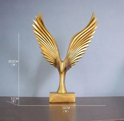 Eagle Sculpture | Spread-Wing Resin & Metallic Finish