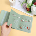 Earring Organizer | Foldable Book-Style & Snap Closure | Holds 42 Pairs