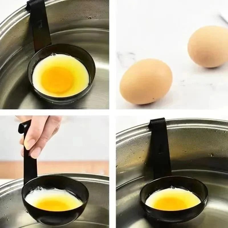 Egg Poacher | Nonstick Mold & Hook Attachment | Compact