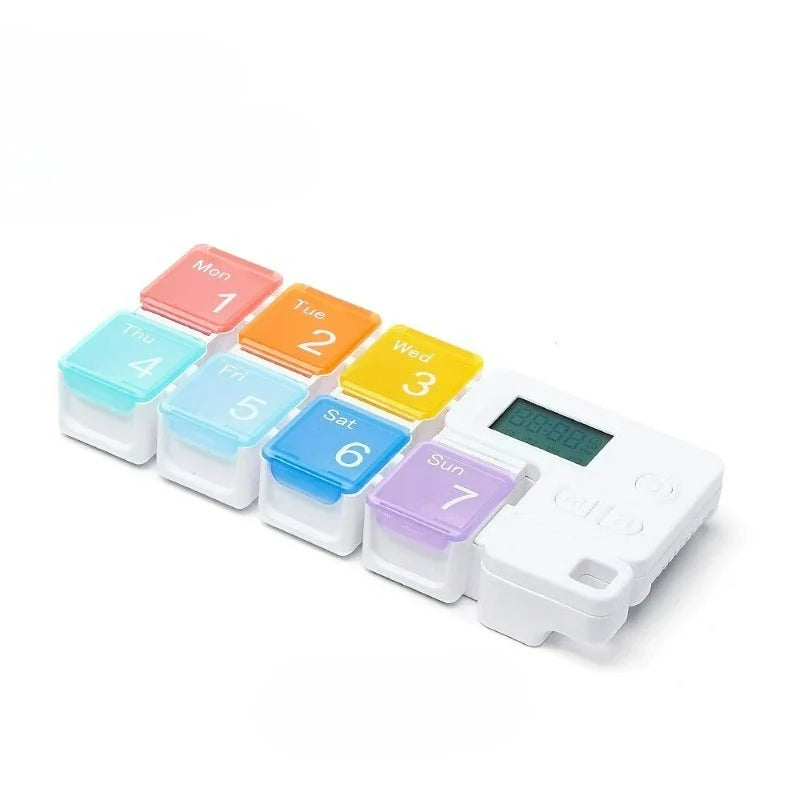 Electronic Pill Organizer | 7-Day Storage & Multiple Alarms | 4 Alarm Groups