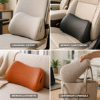 Ergonomic Seat Cushion | Contoured Memory Foam & Leatherette