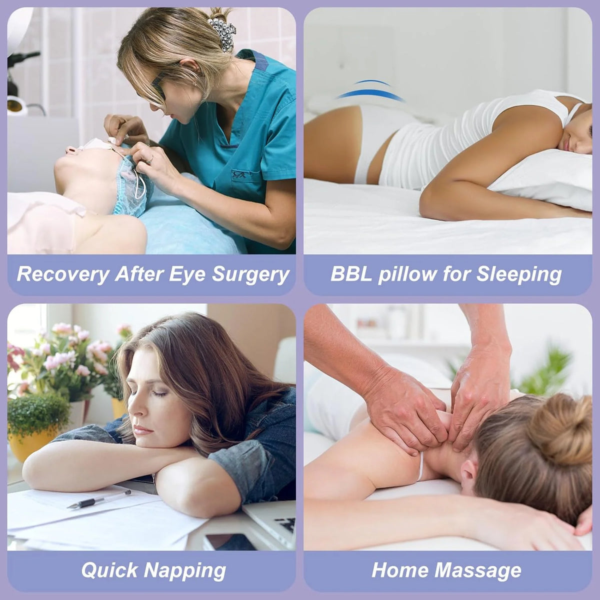 Face-Down Pillow | Shredded Memory Foam & Contoured Hole | Post-Surgery