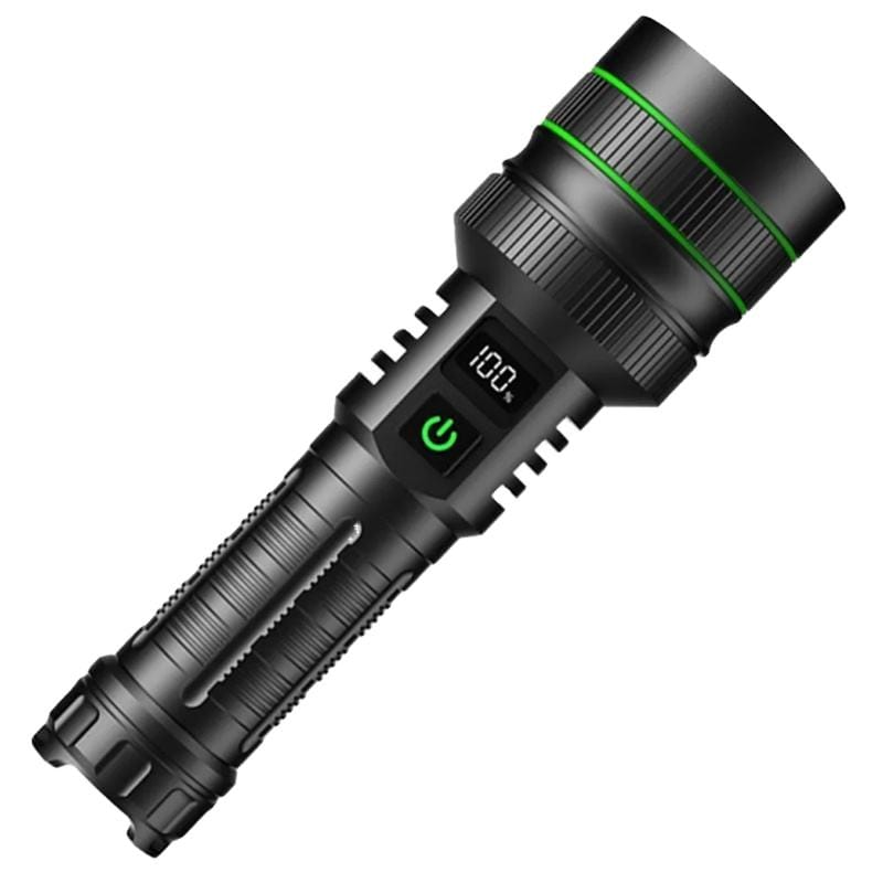Flashlight | Digital Battery Display & Textured Grip | USB Rechargeable