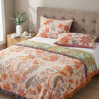 Pillowcases | Floral Print & Matte Woven Fabric | Set of 2