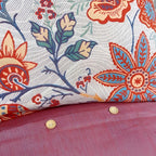 Pillowcases | Floral Print & Matte Woven Fabric | Set of 2