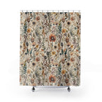 Shower Curtain | Floral Pattern & Waterproof Microfiber | 71 x 71 in