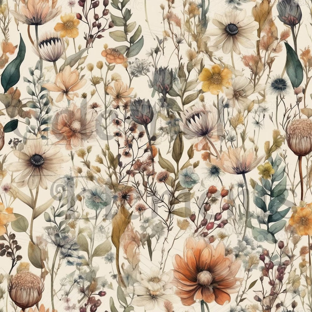 Shower Curtain | Floral Pattern & Waterproof Microfiber | 71 x 71 in