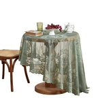 Tablecloth | Floral Lace & Sheer Microfiber | Round