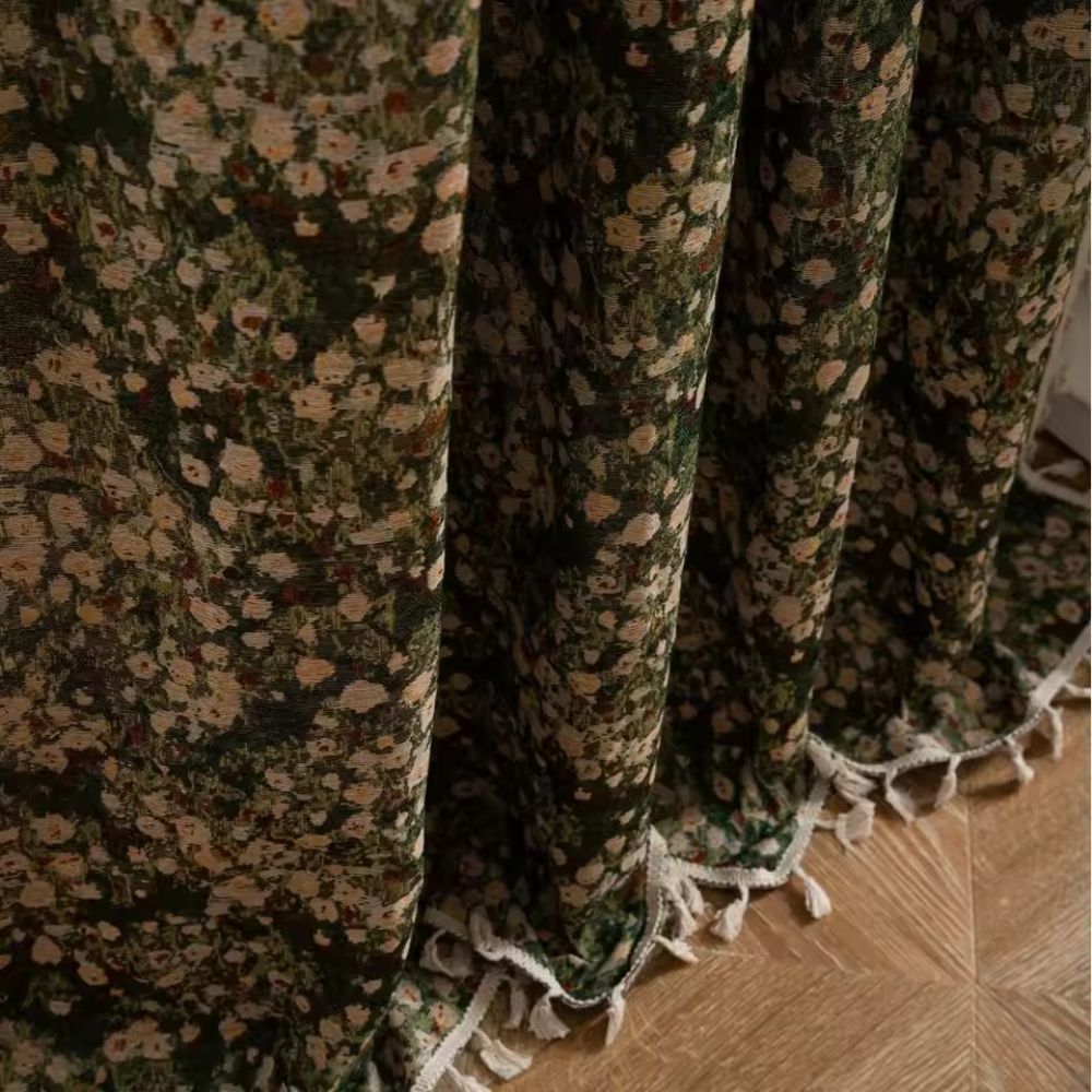 Tapestry Curtain | Floral Print & Microfiber Blend