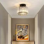 Flush Mount Ceiling Light | Crystal Accent & LED | 17 x 23 cm