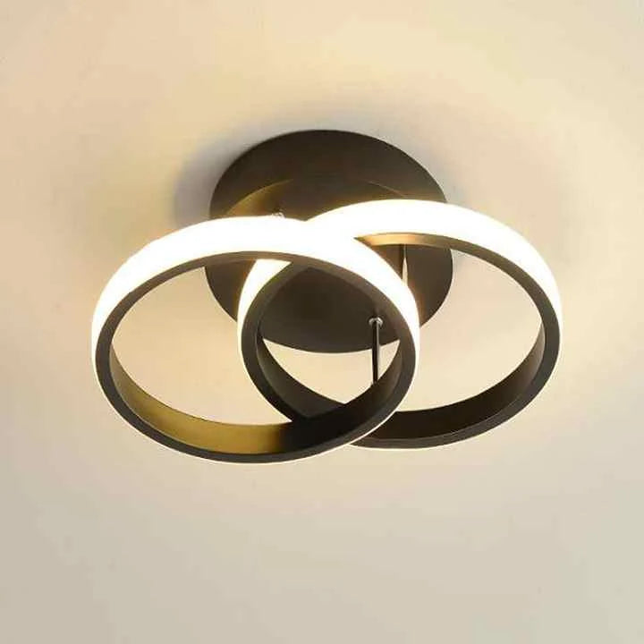Flush Mount Ceiling Light | Integrated LED & Overlapping Rings