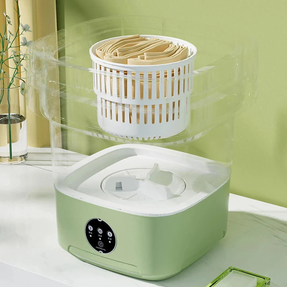 Foldable Washing Machine | Blue Light Disinfection & Spin Dry | 6L & 11L