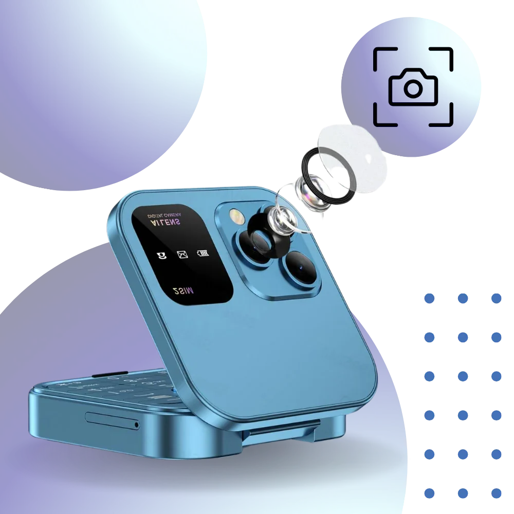 Folding Cell Phone | Dual SIM & MicroSD Slot | Pocket-Sized