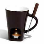 Fondue Set | Candle-Heated Ceramic & Dishwasher-Safe | For Two