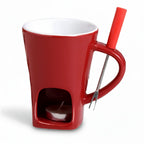 Fondue Set | Candle-Heated Ceramic & Dishwasher-Safe | For Two