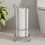 Toilet Roll Stand | Freestanding Open Frame | Chrome-Plated