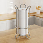 Toilet Roll Stand | Freestanding Open Frame | Chrome-Plated