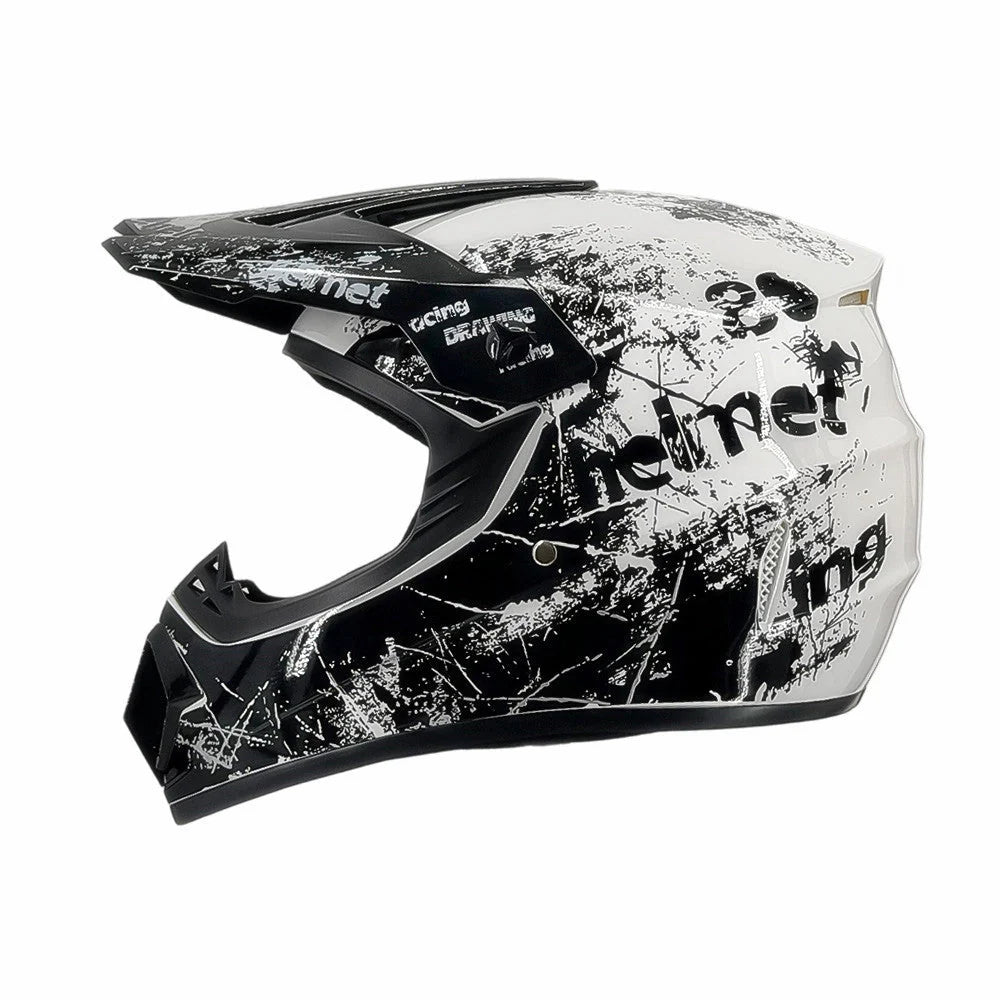 Full-Face Motocross Helmet | Multi-Density EPS & Ventilated | Quick-Release Strap